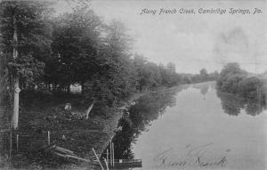 Cambridge Springs Pennsylvania Scenic Creek View Antique Postcard K90022