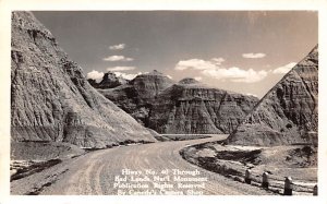 Highway number 40 through Badlands real photo Badlands SD 