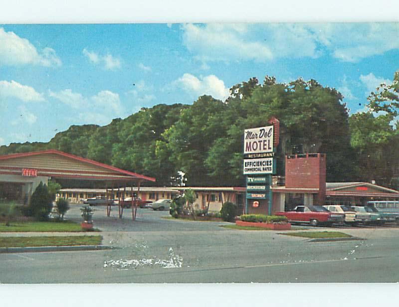 Pre-1980 OLD CARS & MAR DEL MOTEL & RESTAURANT Deland - De Land FL r0367