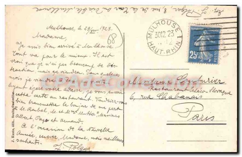 Old Postcard Mulhouse Vue Generale