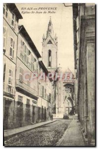 Old Postcard Aix en Provence Church of St John of Malta