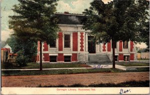 Postcard Carnegie Library in Rochester, Indiana