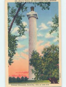 Linen MONUMENT Put-In-Bay On South Bass Island - Near Sandusky Ohio OH F2056@