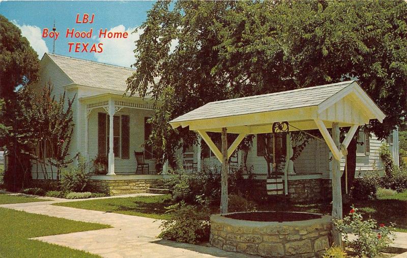 Johnson City Texas~President Lyndon Baines Johnson Boyhood Home~1960s Postcard