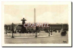 Old Postcard The Small Paintings of Paris's Place de la Concorde the due Font...