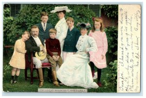 c1905s Rayville NY President Roosevelt and Family Antique Posted Postcard