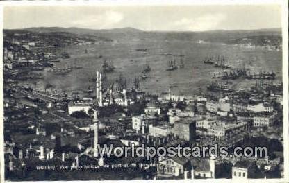 Vue du Port et du Bosphore Turkey Writing on back 