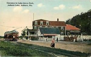 AUBURN, MAINE Entrance too Lake Grove Park Trolley 10260 ...