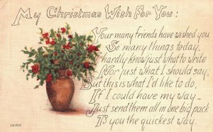 Vintage Postcard 1915  My Christmas Wish For You Holiday Season's Greetings