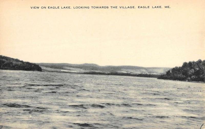 Eagle Lake Maine Scenic Waterfront Antique Postcard K86153