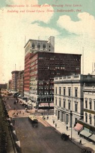 1913 New Lemcke Building Grand Opera House Indianapolis Indiana Vintage Postcard