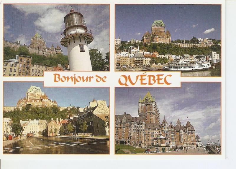 Postal 032125 : Quebec. Ch?eau Frontenac de differents points dobservation