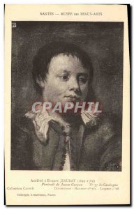 Postcard Old Nantes Fine Arts Museum Etienne Jaurat portrait of young boy