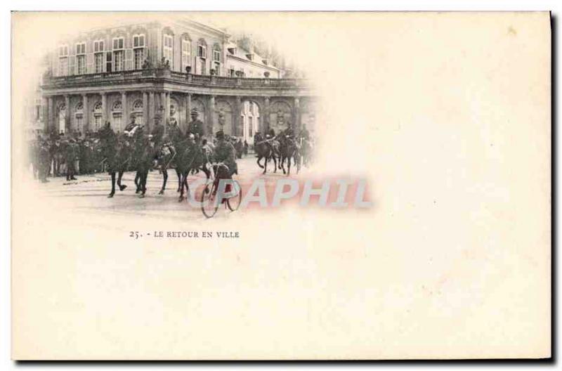 Old Postcard Militaria city back Velo Cycle