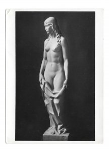 RPPC Nude Sculpture Young Girl Adolf Wagner Von D Muhl Austria 4X6 Art Postcard