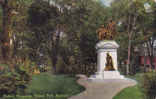 New York Syracuse Redfield Monument In Forman Park