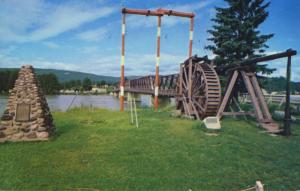 Cornish Water Wheel Quesnel BC Vintage Postcard D10c