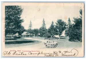 1905 View Of Orillia Ontario Couchiching Beach Park Canada Antique Postcard