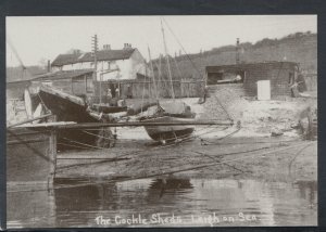 Essex Postcard - Fishing - The Cockle Sheds, Leigh-On-Sea (Repro)   C773