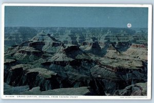 Grand Canyon Arizona AZ Postcard View From Yavapai Point Scene c1920's Antique