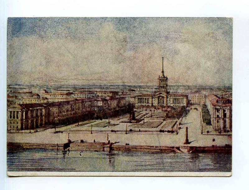 250595 USSR LENINGRAD Finland square project BENOIS 1948 year