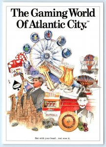 ATLANTIC CITY, New Jersey NJ ~Casino Advertising TROPWORLD 5x6¾ Postcard 1990s