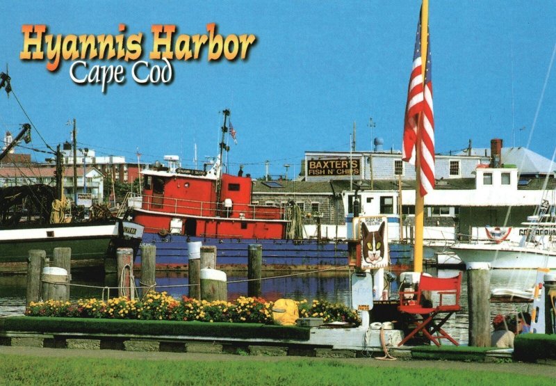 Postcard Hyannis Harbor Cruises To Martha's Vineyard Cape Cod Massachusetts 