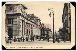 Old Postcard Geneve Hotel Mont Blanc Post Street