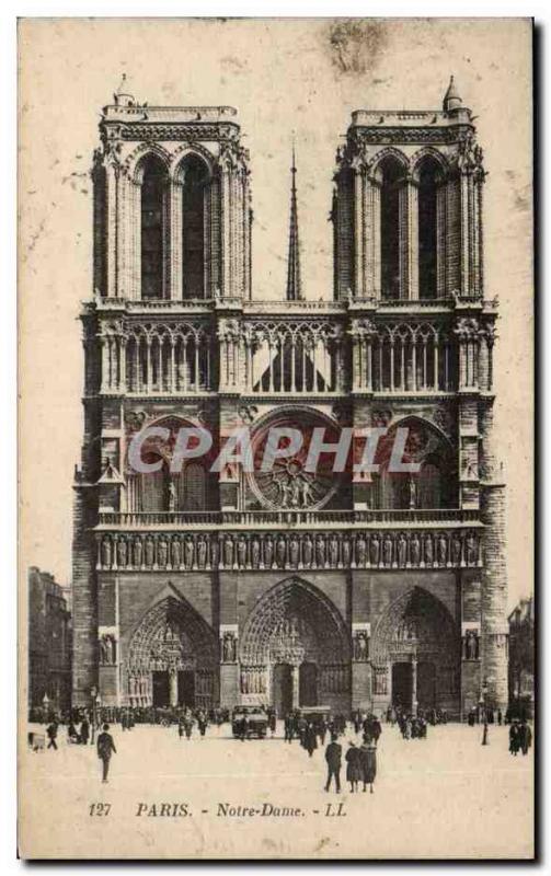 Old Postcard Paris Notre Dame