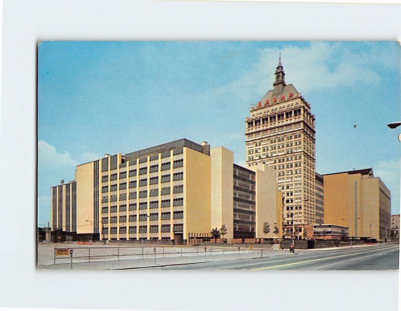 Postcard Eastman Kodak Co. office building in downtown Rochester New York USA