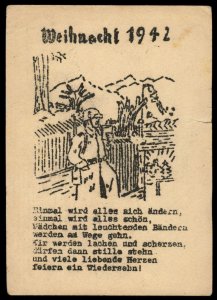 3rd Reich Germany 1942-3 Weihnacht Christmas Card FELDPOST Cover USED 100536