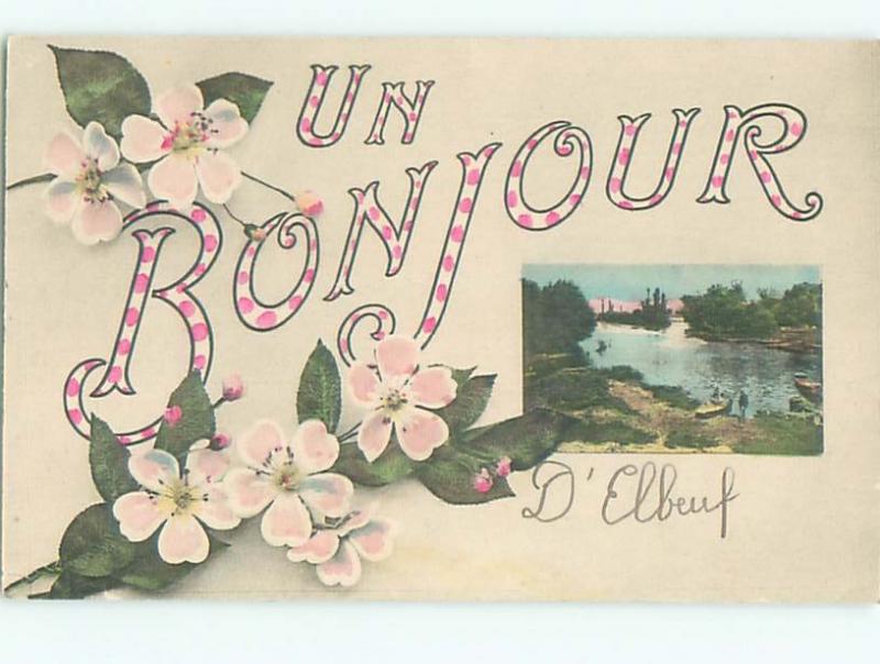 Very Old Foreign Postcard BEAUTIFUL FLOWERS SCENE AA4240