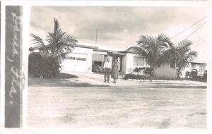 D2/ Dania Beach Florida Fl Real Photo RPPC Postcard 1958 New Home Driveway