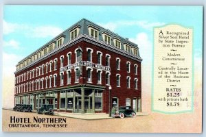 Chattanooga Tennessee TN Postcard Hotel Northern Building Exterior c1940 Vintage