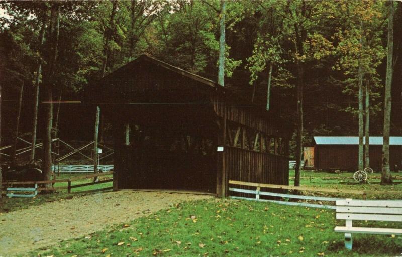 Postcard Covered Bridge Cool Springs Park Rowlesburg West Virginia