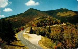 Mount Mitchell Intersection Blue Ridge Parkway Mountains Postcard VTG UNP Mirro  