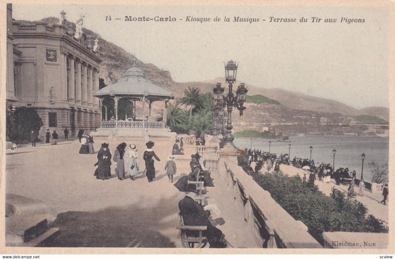 MONTE-CARLO, Monaco, 1900-1910s; Kiosque De La Musique, Terrasse Du Tir Aux P...