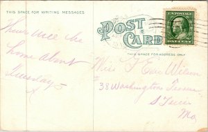 Postcard Carnegie Library in Perry, Oklahoma