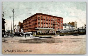 Harrisburg PA Commonwealth Hotel 1908 To Mifflinburg Pennsylvania Postcard D33