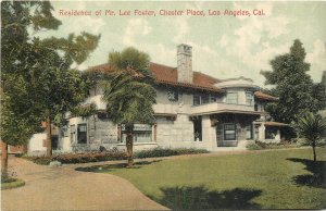 Postcard California Los Angeles Residence Lee Foster Chester Place Neman 23-1123 