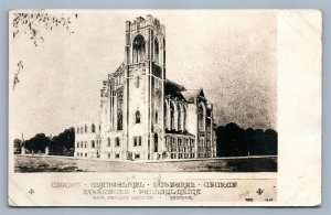 HARRISBURG PA LUTHERAN CHURCH ANTIQUE REAL PHOTO POSTCARD RPPC