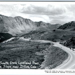 c1960s Dillon, CO South Loveland Pass RPPC West Slope Gebhardt Real Photo A129