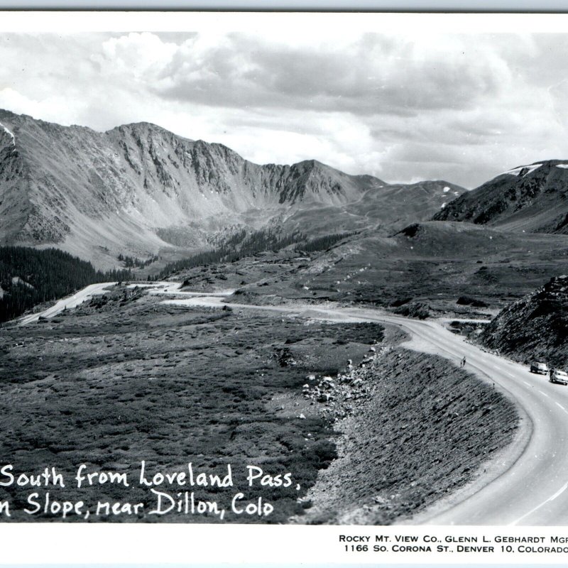 c1960s Dillon, CO South Loveland Pass RPPC West Slope Gebhardt Real Photo A129