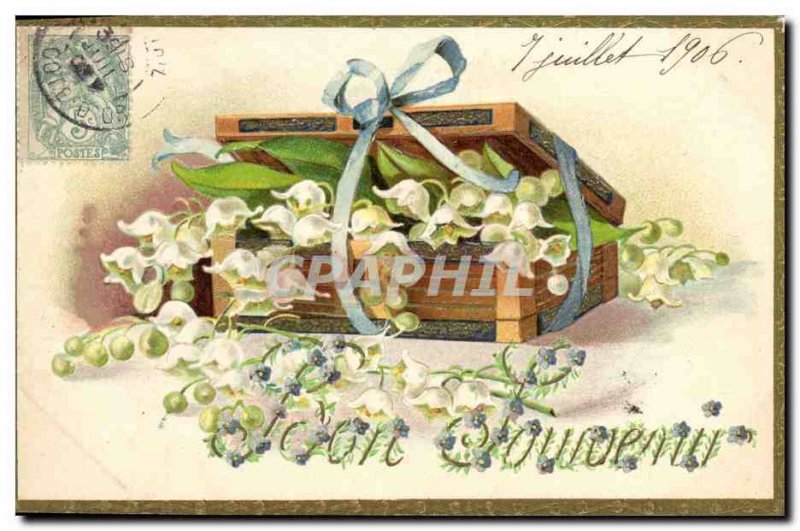 Old Postcard Fantasy Flowers Lily of the valley