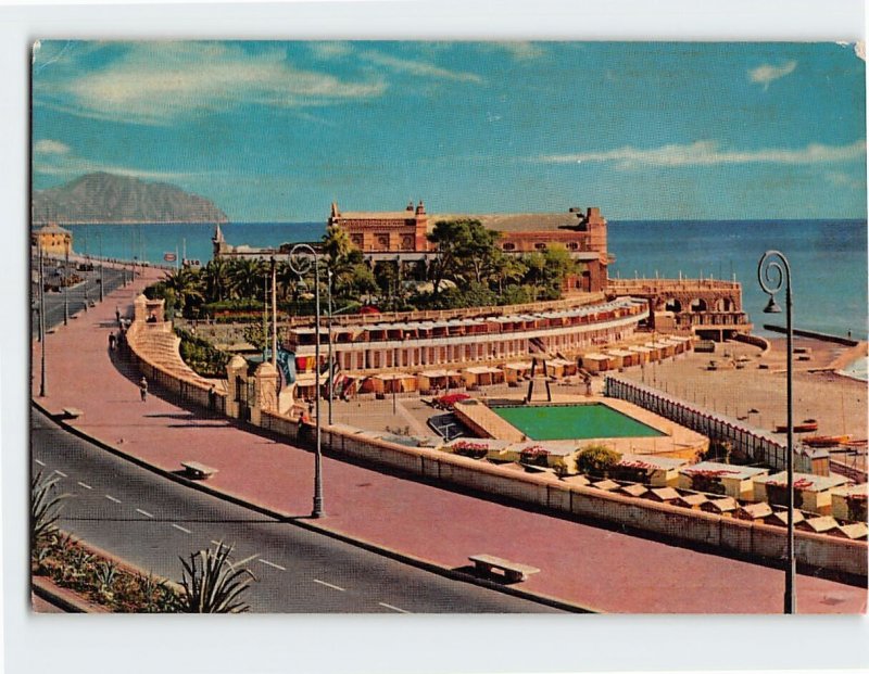 Postcard The d'Albaro Sea Shore, Genoa, Italy