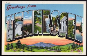 TENNESSEE Large Letter Greetings from - LINEN