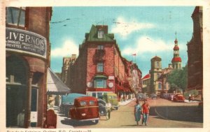 Vintage Postcard 1956 Main Street Road Rue de la Fabrique Lévis Quebec PQ Canada