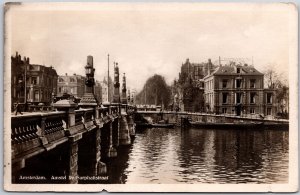 Amsterdam Amstel By Sarphatistraat Netherlands Real Photo RPPC Postcard