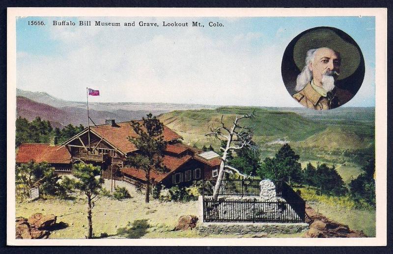 Buffalo Bill Museum Grave Lookout Mt Colorado unused c1920's