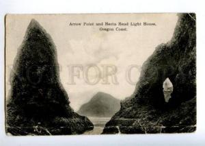 155857 USA PORTLAND LIGHTHOUSE Oregon Coast Vintage postcard